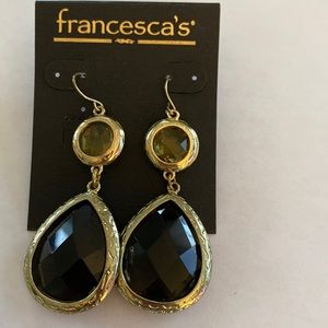 Black and gold earrings